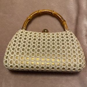 NWT Tommy Bahama with genuine Bamboo handle. Bag.